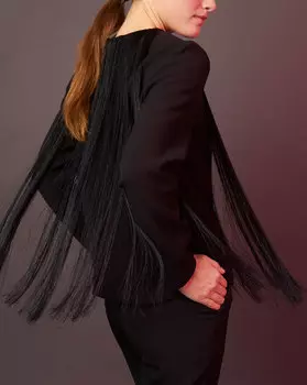 Топ с бахромой XXS