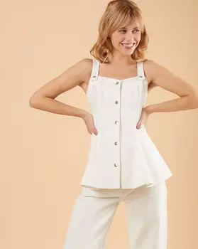 Топ с баской XS