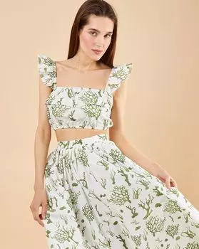 Топ с бретелями крылышки L