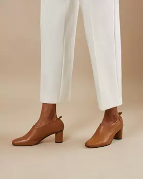 Туфли-мюли закрытые на каблуке 41