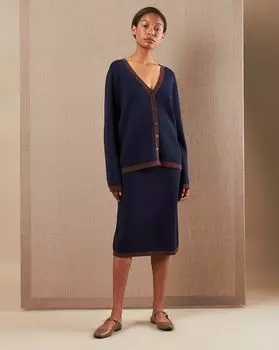 Юбка миди из трикотажа XS