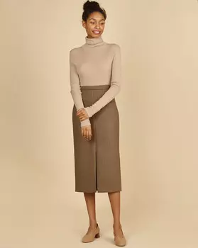 Юбка миди в клетку L