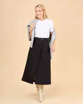 Юбка-трапеция миди XXS