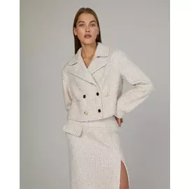 Жакет укороченный из твида
