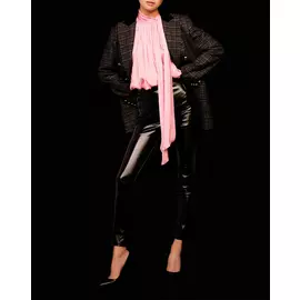 Узкие брюки из искусственной кожи