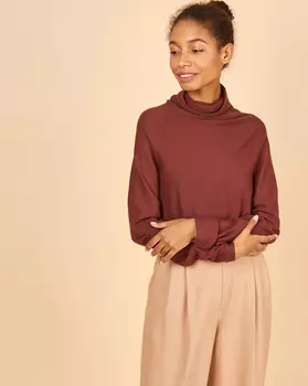 Водолазка изнаночной вязки L