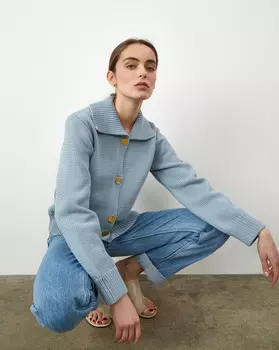 Вязаный жакет M