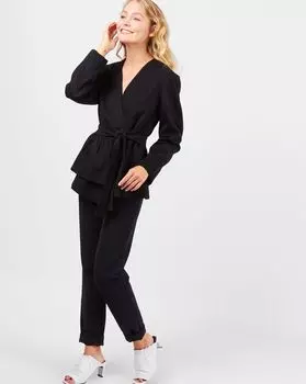 Жакет из шерсти с баской L