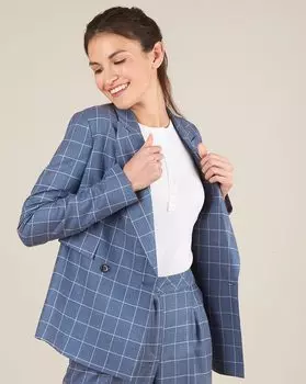 Жакет облегченный в клетку L