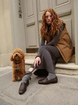 Жилет пуховый с меховым воротником 12 STOREEZ