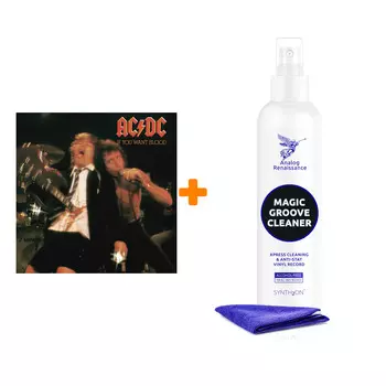 AC/DC If You Want Blood You've Got It 180 GRAMM Ltd LP + Спрей для очистки LP с микрофиброй 250мл Набор