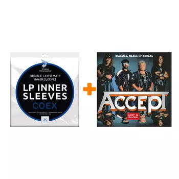 ACCEPT Classics, Rocks `n` Ballads Hot & Slow 2LP + Конверты внутренние COEX для грампластинок 12" 25шт Набор