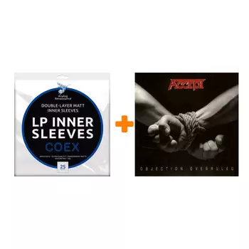 ACCEPT Objection Overruled LP + Конверты внутренние COEX для грампластинок 12" 25шт Набор