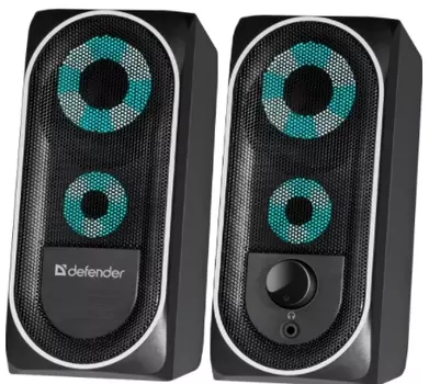Акустическая система Defender 2.0 Solar 2.8 Вт с подсветкой и питанием от USB для PC