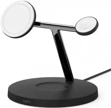 Беспроводное зарядное устройство Belkin MagSafe 3-in-1 Wireless Charger (черный) (WIZ009vfBK)