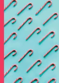 Блокнот Christmas Candy с резинкой (бирюзовый)