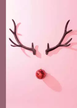 Блокнот Олень с резинкой (розовый)