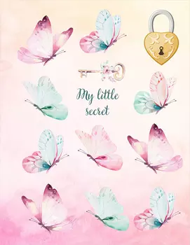 Блокнот с замочком Танец бабочек