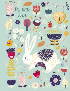 Блокнот с замочком Весёлый кролик