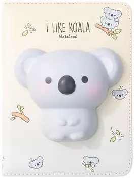Блокнот со сквишем I Like Koala: Коала разноцветный (формат A5)