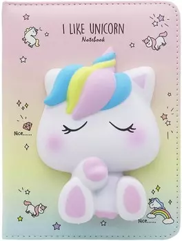 Блокнот со сквишем I Like Unicorn: Единорог радужный (формат A5)