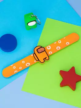 Браслет Among Us (оранжевый пластиковый)