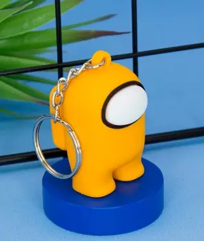 Брелок Among Us 3D (оранжевый пластиковый)