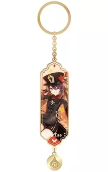 Брелок Genshin Impact: Banner Art Metal & Resin Moment Of Bloom – Hutao (металлический)