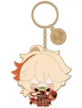 Брелок Genshin Impact: Chibi – Kaedehara Kazuha (металлический)