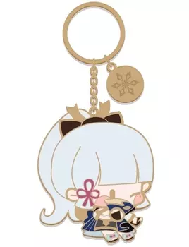 Брелок Genshin Impact: Chibi – Kamisato Ayaka (металлический)