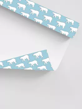 Бумага упаковочная Белые медведи