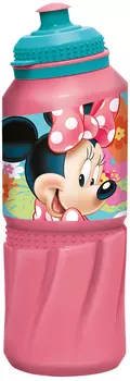 Бутылка Минни Маус: Цветы (пластиковая) (530 мл.)