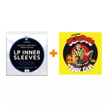 CELENTANO ADRIANO Teddy Girl Rock`N`Roll Hits Coloured Yellow Vinyl LP + Конверты внутренние COEX для грампластинок 12" 25шт Набор