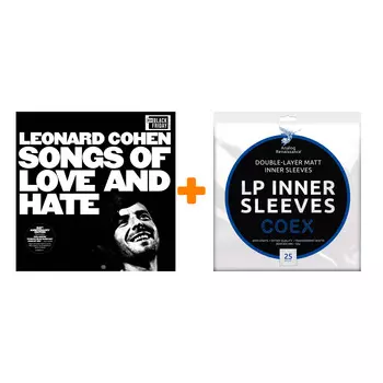 COHEN LEONARD Songs Of Love And Hate 50th Anniversary Coloured White Vinyl LP + Конверты внутренние COEX для грампластинок 12" 25шт Набор