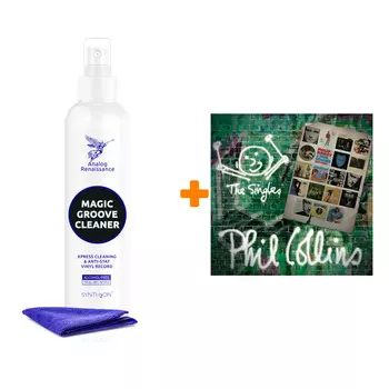 COLLINS PHIL The Singles 2LP + Спрей для очистки LP с микрофиброй 250мл Набор