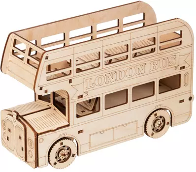 Деревянный 3D-пазл Английский автобус (BIR-010)