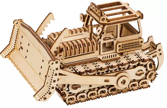 Деревянный 3D-пазл Бульдозер (BIR-008)