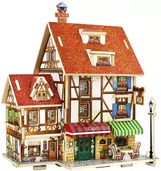 Деревянный 3D-пазл Домики Франции: Кафе (FRA-002)