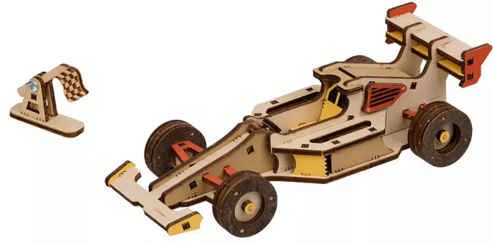 Деревянный 3D-пазл Гоночный болид (MW-3009)