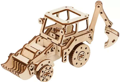 Деревянный 3D-пазл Экскаватор (BIR-001)