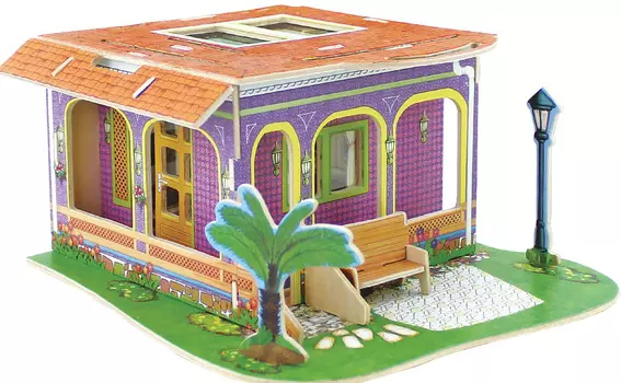 Деревянный 3D-пазл Кабинет (ROTC-005)