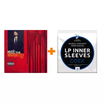 EMINEM Music To Be Murdered By 2LP + Конверты внутренние COEX для грампластинок 12" 25шт Набор