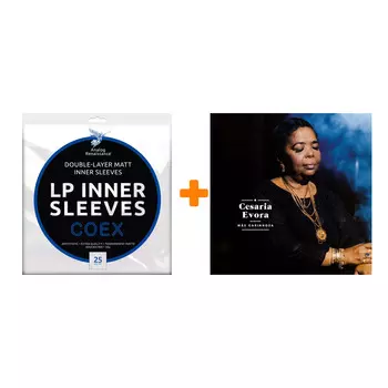 EVORA CESARIA Mae Carinhosa Blue & Red Marbled Vinyl LP + Конверты внутренние COEX для грампластинок 12" 25шт Набор