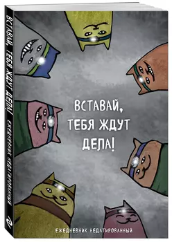 Ежедневник Коты-туристы: Вставай, тебя ждут дела недатированный (А5, 72 л.)