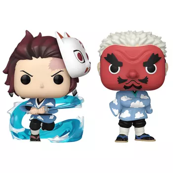 Фигурка Funko POP Animation: Demon Slayer – Tanjiro Kamado & Sakonji Urokodaki 2-pack [San Diego Comic Con 2022 Exclusive] (9,5 см)
