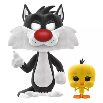 Фигурка Funko POP Animation: Looney Tunes – Sylvester &amp; Tweety Flocked Exclusive (9,5 см)