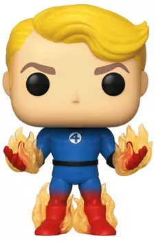 Фигурка Funko POP: Fantastic Four – Human Torch Suited With Flames Bobble-Head (9,5 см)