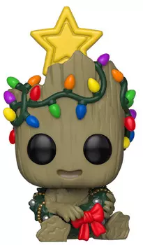 Фигурка Funko POP Marvel: Holiday – Groot Bobble-Head (9,5 см)