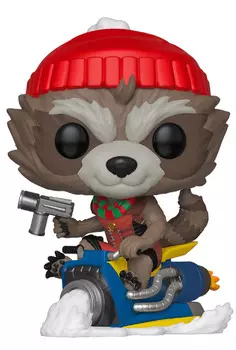 Фигурка Funko POP Marvel: Holiday – Rocket Bobble-Head (9,5 см)