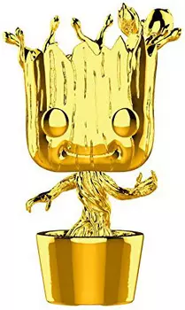 Фигурка Funko POP Marvel: The First Ten Years – Groot Chrome Bobble-Head (9,5 см)